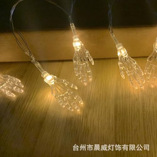 GoldRock Lichterkette (Warmweiße Skeletthand, 3M 20 LED) von GoldRock