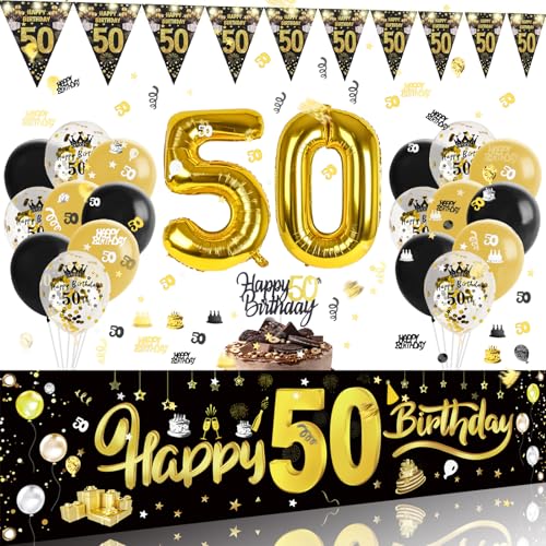 Luftballons 50 Geburtstag Mann Frau Deko mit Lichterkette, Konfetti 50 Geburtstag Deko, Deko 50. Geburtstag Girlande, Deko 50 Geburtstag Frau Tortendeko,50. Geburtstag Deko Banner,50er Geburtstagsdeko Luftballons 50 Geburtstag Mann Frau Deko mit Lichterkette, Konfetti 50 Geburtstag Deko, Deko 50. Geburtstag Girlande, Deko 50 Geburtstag Frau Tortendeko,50. Geburtstag Deko Banner,50er Geburtstagsdeko von GoldRock