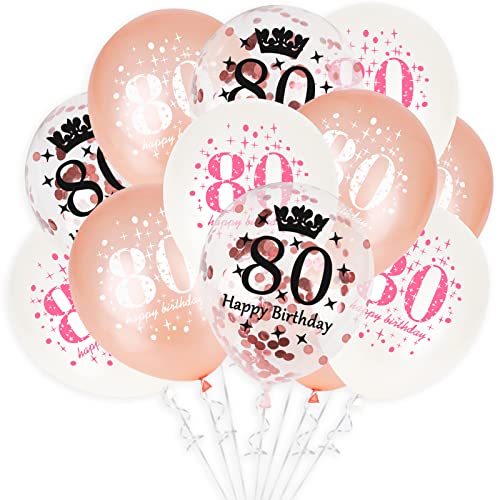 GoldRock Luftballon 80 Geburtstag Deko Frau Männer, 15 Stück 80. Geburtstag Ballon, 80 Geburtstag Geschenke Frauen, Geschenke zum 80 Geburtstag Mann, Happy Birthday Ballon Deko 80 Geburtstag Frau Mann GoldRock Luftballon 80 Geburtstag Deko Frau Männer, 15 Stück 80. Geburtstag Ballon, 80 Geburtstag Geschenke Frauen, Geschenke zum 80 Geburtstag Mann, Happy Birthday Ballon Deko 80 Geburtstag Frau Mann von GoldRock