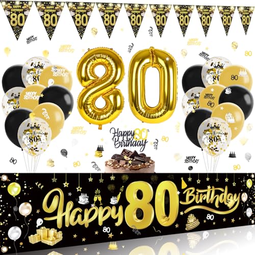 Luftballon 80 Geburtstag Deko mit Lichterkette,Deko 80 Geburtstag Mann Banner,Kuchen Deko 80 Geburtstag Frau Deko Girlande,80. Geburtstag Deko Set,Konfetti 80 Geburtstag Luftballons Geburtstagsdeko 80 Luftballon 80 Geburtstag Deko mit Lichterkette,Deko 80 Geburtstag Mann Banner,Kuchen Deko 80 Geburtstag Frau Deko Girlande,80. Geburtstag Deko Set,Konfetti 80 Geburtstag Luftballons Geburtstagsdeko 80 von GoldRock
