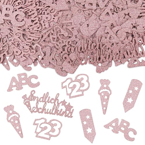 GoldRock Streudeko Einschulung Deko Konfetti Groß, 100 Stk Deko Einschulung Junge Mädchen, Tischdeko Einschulung Rosa, Zuckertüte Schultüte 123 Schulanfang Deko, Abc Konfetti Schuleinführung Geschenke GoldRock Streudeko Einschulung Deko Konfetti Groß, 100 Stk Deko Einschulung Junge Mädchen, Tischdeko Einschulung Rosa, Zuckertüte Schultüte 123 Schulanfang Deko, Abc Konfetti Schuleinführung Geschenke von GoldRock