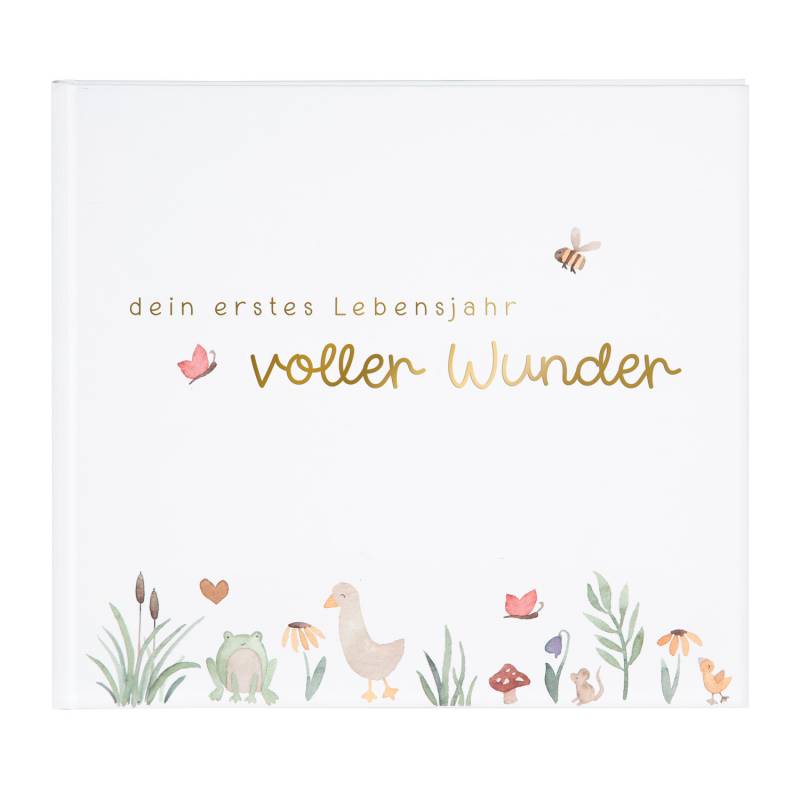 Babytagebuch Voller Wunder Wiese 100 illustrierte Seiten von Goldbuch