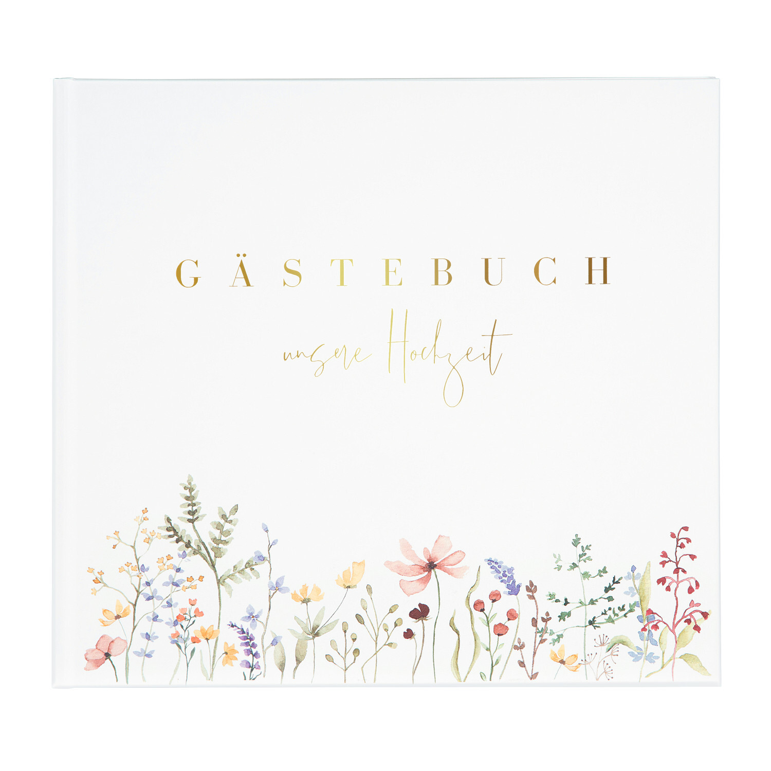 Gästebuch Blütenliebe Weiß 100 illustrierte Seiten von Goldbuch
