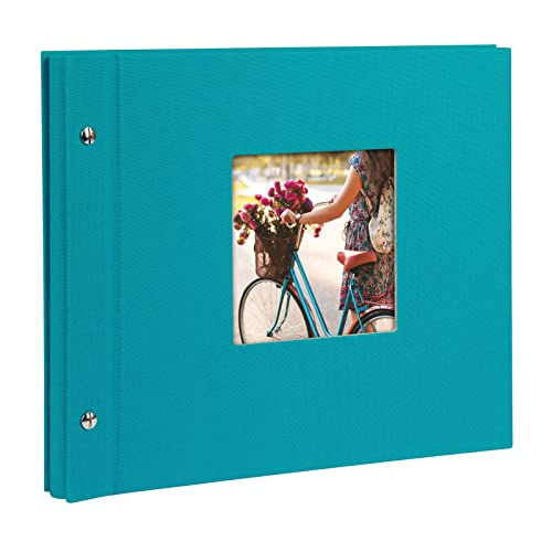 Goldbuch 26893 Schraubalbum mit Fensterausschnitt, Bella Vista, Fotoalbum mit 40 weiße Seiten mit Pergamin-Trennblättern, Album erweiterbar, Fotobuch aus Leinen, Türkis, 30 x 25 cm Goldbuch 26893 Schraubalbum mit Fensterausschnitt, Bella Vista, Fotoalbum mit 40 weiße Seiten mit Pergamin-Trennblättern, Album erweiterbar, Fotobuch aus Leinen, Türkis, 30 x 25 cm von goldbuch