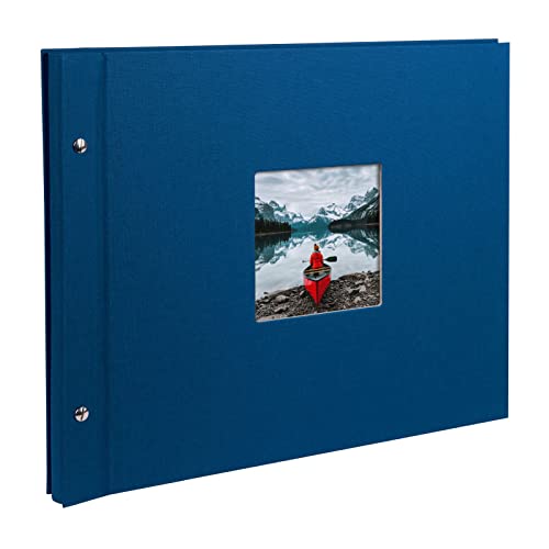 goldbuch 28895 Schraubalbum mit Fensterausschnitt, Bella Vista, 39 x 31 cm, Fotoalbum mit 40 weiße Seiten mit Pergamin-Trennblättern, Album erweiterbar, Fotobuch aus Leinen, Blau goldbuch 28895 Schraubalbum mit Fensterausschnitt, Bella Vista, 39 x 31 cm, Fotoalbum mit 40 weiße Seiten mit Pergamin-Trennblättern, Album erweiterbar, Fotobuch aus Leinen, Blau von goldbuch