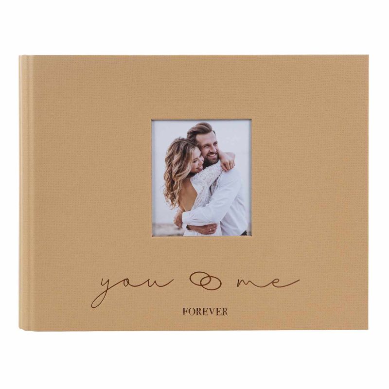 Fotoalbum you & me forever braun mit Sichtfenster 29x23cm 50 Seiten von Goldbuch