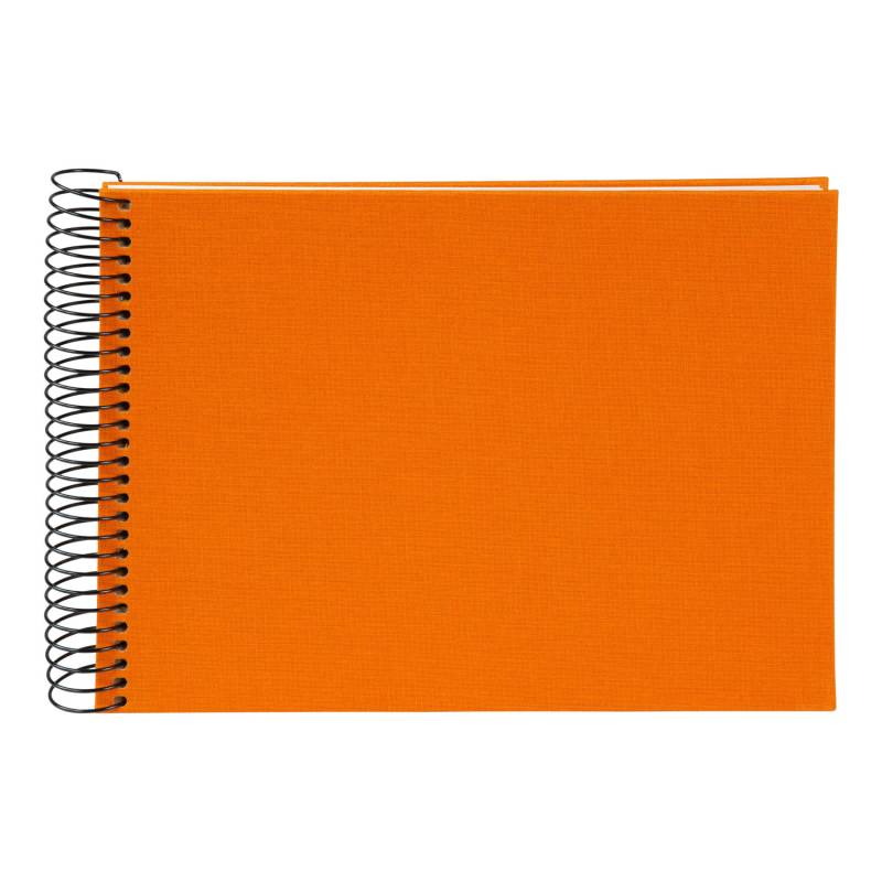 goldbuch Spiralalbum 24x17cm Leinen 40 weiße Seiten Orange von Goldbuch