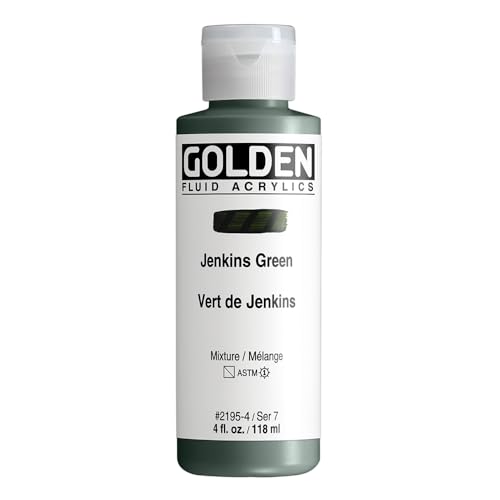 Golden 2195-4 flüssige Acrylfarbe, 119ml (4oz), Jenkins Green von Golden Artist Colors