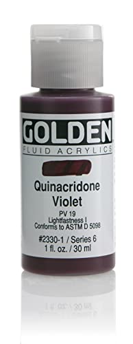 Golden Fluid Acrylfarbe, 28 ml, Chinacridonviolett Golden Fluid Acrylfarbe, 28 ml, Chinacridonviolett von Golden