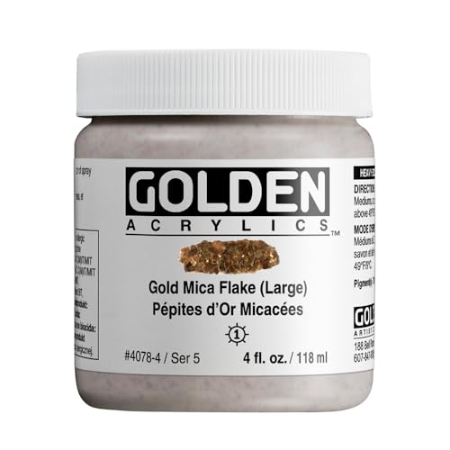 Goldene 0004078-4 4Oz Heavy Body schillernde Farbe Acrylfarbe - Gold Mica Flakes - Large Goldene 0004078-4 4Oz Heavy Body schillernde Farbe Acrylfarbe - Gold Mica Flakes - Large von Golden Artist Colors