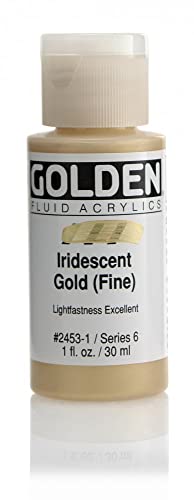 Pro-Art Flüssige Acrylfarbe, 28 g, schillerndes Gold, fein von Golden Artist Colors