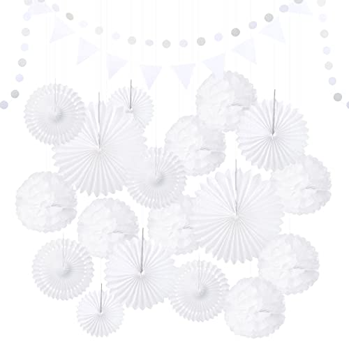 Golden Bell 20 x Weiß Hochzeit Deko Pompoms Seidenpapier Fächer Wimpelkette Runde Papiergirlande Hochzeitsdeko Set Pompons für Geburtstag Party Valentinstag Einschulungsparty Mottoparty Feier Golden Bell 20 x Weiß Hochzeit Deko Pompoms Seidenpapier Fächer Wimpelkette Runde Papiergirlande Hochzeitsdeko Set Pompons für Geburtstag Party Valentinstag Einschulungsparty Mottoparty Feier von Golden Bell