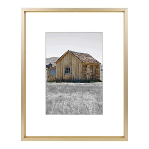 Golden State Art, Aluminium-Bilderrahmen mit elfenbeinfarbener Matte, Staffelei-Ständer für Tisch-Display – Wand-Display – ideal für Hochzeiten, 20.3x25.4 cm für 12.7x17.8 cm große Fotos, 1 Stück Golden State Art, Aluminium-Bilderrahmen mit elfenbeinfarbener Matte, Staffelei-Ständer für Tisch-Display – Wand-Display – ideal für Hochzeiten, 20.3x25.4 cm für 12.7x17.8 cm große Fotos, 1 Stück von Golden State Art