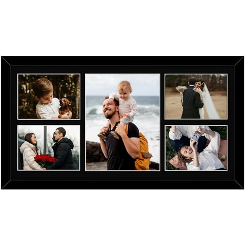 Golden State Art, Bilderrahmen aus Holz, 30.5 x 61 cm, Schwarz, matt, für Fotos mit den Maßen 20.3 x 25.4 cm und 12.7 x 17.8 cm – Echtglas, ideal für Poster, Hochzeiten und Verlobungen Golden State Art, Bilderrahmen aus Holz, 30.5 x 61 cm, Schwarz, matt, für Fotos mit den Maßen 20.3 x 25.4 cm und 12.7 x 17.8 cm – Echtglas, ideal für Poster, Hochzeiten und Verlobungen von Golden State Art