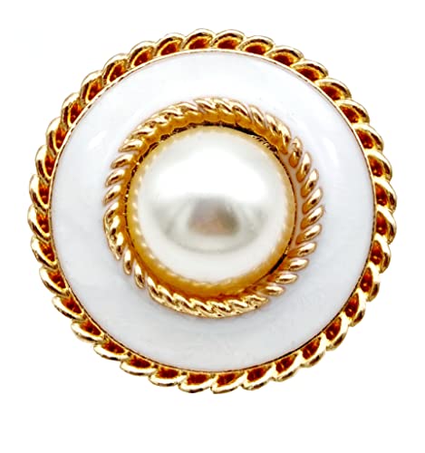 Goldgöre 5 Metall Knöpfe 23 mm weiß gold mit Perle mit Öse zum Annähen Goldgöre 5 Metall Knöpfe 23 mm weiß gold mit Perle mit Öse zum Annähen von Goldgöre
