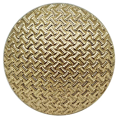 Goldgöre 5 Metall Knöpfe gold glänzend mit Muster 25 mm mit Öse zum Annähen von Goldgöre