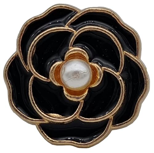 Goldgöre 5 Metall Knöpfe schwarz gold 23 mm mit Perle mit Öse zum Annähen – Elegante Zierknöpfe für Taschen Kleidung und DIY-Accessoires Goldgöre 5 Metall Knöpfe schwarz gold 23 mm mit Perle mit Öse zum Annähen – Elegante Zierknöpfe für Taschen Kleidung und DIY-Accessoires von Goldgöre