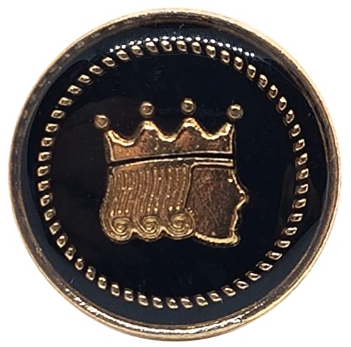 Goldgöre 5 Metall Knöpfe schwarz gold mit Öse zum Annähen 22 mm Goldgöre 5 Metall Knöpfe schwarz gold mit Öse zum Annähen 22 mm von Goldgöre