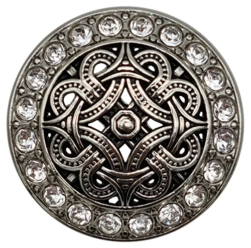 Goldgöre 5 Metall Knöpfe silbern durchbrochen 23 mm mit Strass Wikinger zum Annähen Goldgöre 5 Metall Knöpfe silbern durchbrochen 23 mm mit Strass Wikinger zum Annähen von Goldgöre