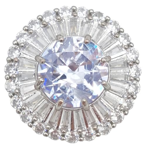 Goldgöre 5 Metall Knöpfe silbern mit weißem Strass und Stein aus Zirkonia 24 mm Goldgöre 5 Metall Knöpfe silbern mit weißem Strass und Stein aus Zirkonia 24 mm von Goldgöre