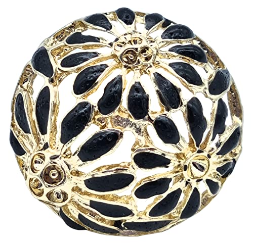 Goldgöre 5 goldene Metall Knöpfe mit Steinen in schwarz durchbrochen 25 mm Goldgöre 5 goldene Metall Knöpfe mit Steinen in schwarz durchbrochen 25 mm von Goldgöre