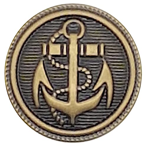 Goldgöre 5 maritime Metall Knöpfe gold mit Anker mit Öse zum Annähen 20 mm Goldgöre 5 maritime Metall Knöpfe gold mit Anker mit Öse zum Annähen 20 mm von Goldgöre