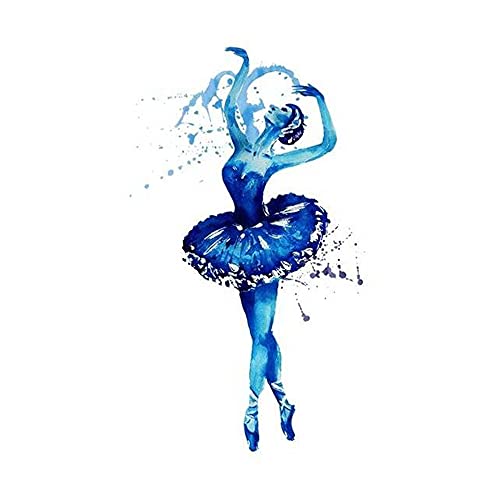 Goldkindzauber DIY Aufbuegler Patch Sticker Applikation Ballet Ballerina groß Art blau Aufnaeher Kleidung Patches Zum Aufbügeln von Goldkindzauber