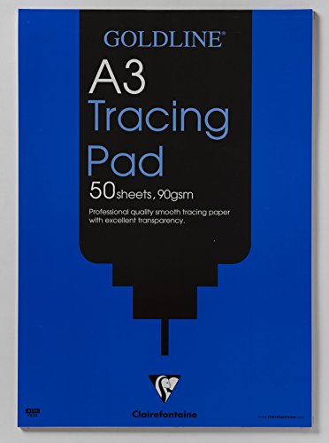 Clairefontaine GPT1A3Z - Block Transparentpapier Goldline, geleimt, 50 Blatt DIN A3 90g, sehr stabil, 1 Block von Clairefontaine