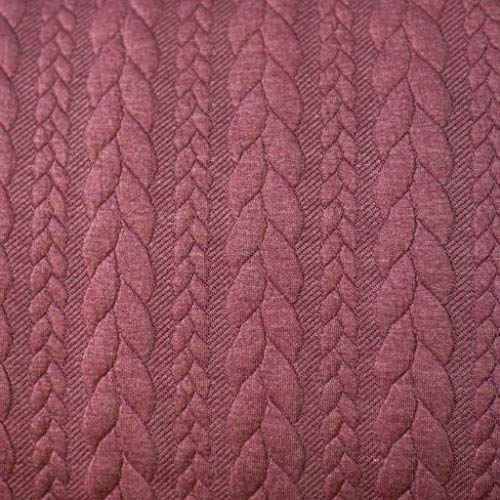 12,90 /m Stoff Cably Zopfmuster | Strickstoff zum Nähen | Jerseyjacquard Meterware | Bekleidungsstoff (mauve) von Goldschmidt