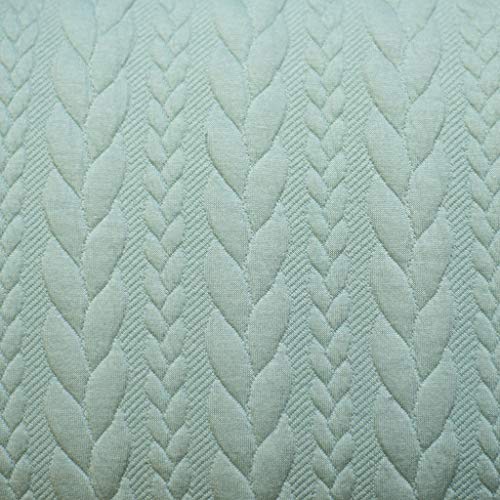 12,90/m Stoff Cably Zopfmuster | Strickstoff zum Nähen | Jerseyjacquard Meterware | Bekleidungsstoff (mint) von Goldschmidt