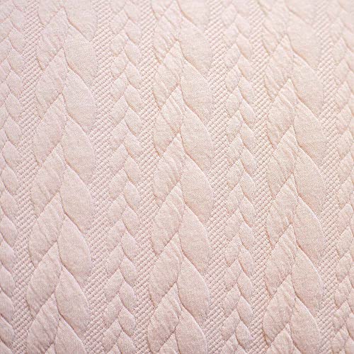 13,90/m Stoff Cably Zopfmuster | Strickstoff zum Nähen | Jerseyjacquard Meterware | Bekleidungsstoff (blush) von Goldschmidt