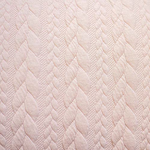 13,90 /m Stoff Cably Zopfmuster | Strickstoff zum Nähen | Jerseyjacquard Meterware | Bekleidungsstoff (blush) von Goldschmidt