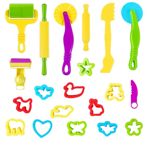Goldyida 20 Stück Knete Zubehör Set Knetwerkzeug für Kinder Modellierwerkzeug Kinderknete Nudelholz Kinder DIY Knetmasse Knete Werkzeug Teig Knete Zubehör Kinder Plastilin Werkzeuge Farbe Zufällig Goldyida 20 Stück Knete Zubehör Set Knetwerkzeug für Kinder Modellierwerkzeug Kinderknete Nudelholz Kinder DIY Knetmasse Knete Werkzeug Teig Knete Zubehör Kinder Plastilin Werkzeuge Farbe Zufällig von Goldyida