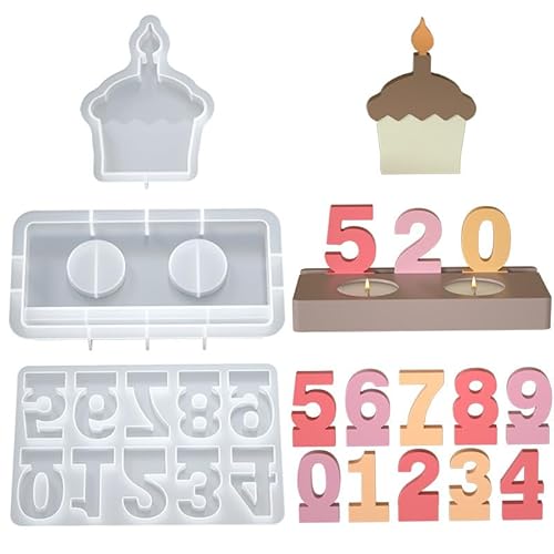 Goldyida 3 Stück Silikonformen Gießformen Zahlen 0-9 Kerzenhalter Silikonformen GießFormen Kerzenhalter DIY Kombination Silikonform Kerzenhalter Geburtstagskerzenhalter Cupcake+Zahlen+Kerzenhalter Goldyida 3 Stück Silikonformen Gießformen Zahlen 0-9 Kerzenhalter Silikonformen GießFormen Kerzenhalter DIY Kombination Silikonform Kerzenhalter Geburtstagskerzenhalter Cupcake+Zahlen+Kerzenhalter von Goldyida