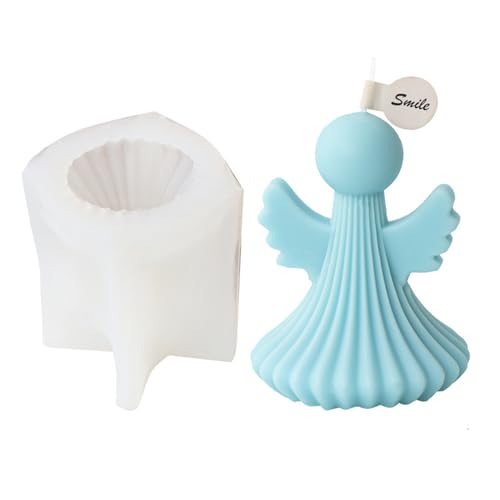 Goldyida 3D Engel Silikon Kerzenform Silikonformen Gießformen Engel Silikonform Engel Silikon Kerzenform 3D Engel Silikon Formen Zum Gießen für DIY Kerzen,Seife, Gips, Handwerk (B) von Goldyida