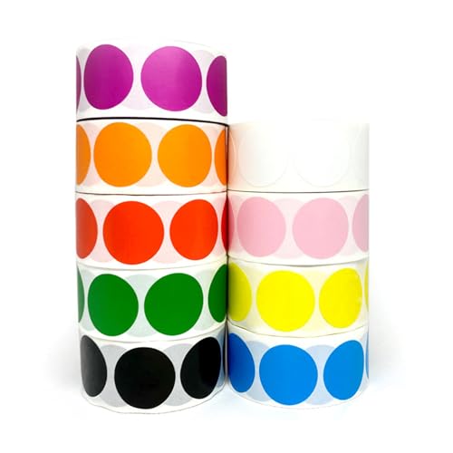 Goldyida 4500 Stück Klebepunkte Bunt Punkt Aufkleber Punkte Bunte Selbstklebende Klebepunkte Aufkleber Klebepunkte Runde Punktaufkleber Selbstklebende Markierungspunkte 25mm, 9 Farben Goldyida 4500 Stück Klebepunkte Bunt Punkt Aufkleber Punkte Bunte Selbstklebende Klebepunkte Aufkleber Klebepunkte Runde Punktaufkleber Selbstklebende Markierungspunkte 25mm, 9 Farben von Goldyida