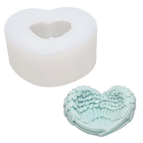 Goldyida Engelsflügel Silikonform Silikonform Herz Flügel Formen Engelsflügel Epoxidharz Formen 3D Engel Flügel Silikon Formen 3D Engelchen Statue Kerzen Gießform Flügel Silikonformen (Größe) von Goldyida