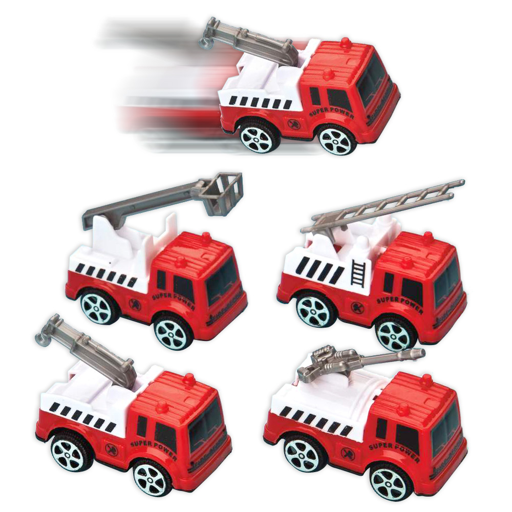 Aufziehauto Feuerwehr mit Rückzug-Funktion, 1 Stück, 7 cm Aufziehauto Feuerwehr mit Rückzug-Funktion, 1 Stück, 7 cm von Golf Toys
