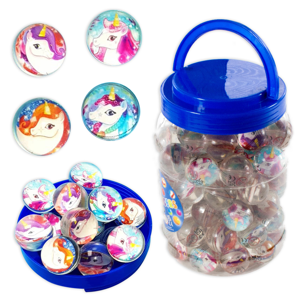 Großpack Einhorn Flummis, 72 Stück in der Dose Großpack Einhorn Flummis, 72 Stück in der Dose von Golf Toys