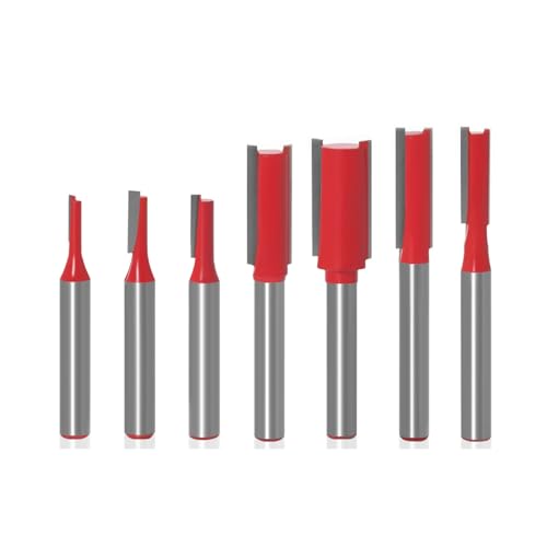 Golgner 7 Stück Fräser für Oberfräse, 6,35mm Holz Fräser Router Bit, Fräser Schneidmesser, Gerade Fräser Set, Nutfräser, für Holz Fräser Schneiden Nutfräsen, DIY Holzbearbeitung, 6,35mm Schaft Golgner 7 Stück Fräser für Oberfräse, 6,35mm Holz Fräser Router Bit, Fräser Schneidmesser, Gerade Fräser Set, Nutfräser, für Holz Fräser Schneiden Nutfräsen, DIY Holzbearbeitung, 6,35mm Schaft von Golgner