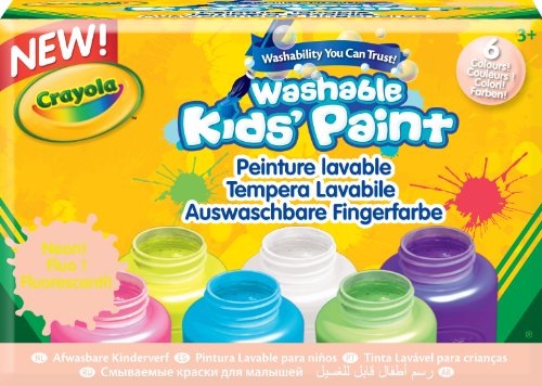 Crayola Auswaschbare Fingerfarbe - Abwaschbare Neonfarben von Goliath Toys