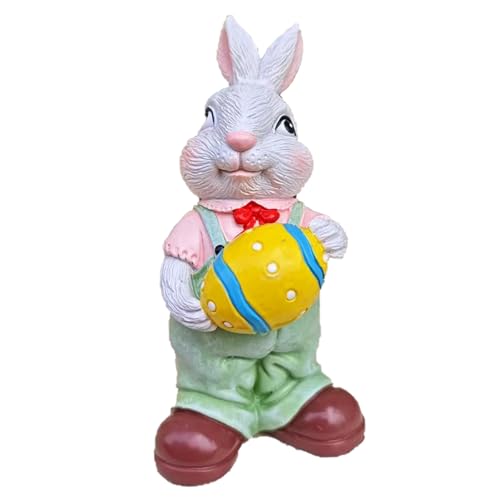 Goloxou Osterhasen Dekor Realistische Hasenfiguren Kaninchen Dekorationen für Den Frühling Zuhause Innenbereich Büro (A) von Goloxou