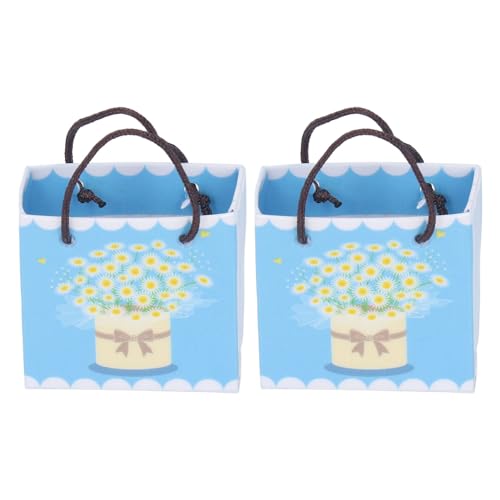 Gonetre 1:12 Puppenhaus-Papiertüten, Miniatur-Geschenktüten für Puppenhaus-Sammlung, Display, kleine Souvenirs, Süßigkeiten, Snacks, Schmuck [Puppenhaus] (H) von Gonetre