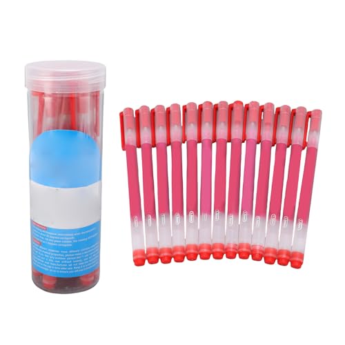 Gonetre 12Pcs Wärme Löschbaren Stift Stoff Stickerei Nähen Quilten Marker für Leder Tuch (Rot) von Gonetre