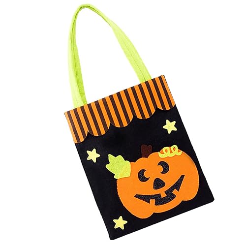 Gonetre Halloween-Süßigkeitsbeutel, Vliesstoff mit Großem Fassungsvermögen, Ideales für Halloween-Party-Dekoration, für Süßes oder Saures (1) von Gonetre