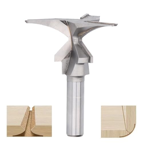 Gonetre Integrierter Fräser mit Bogenbiegung R50, 1/2-Zoll-Schaft, 3-Flöten-Fräser für die Holzbearbeitung, für Platten mit Einer Dicke von 20–36 Mm, Möbelherstellung Gonetre Integrierter Fräser mit Bogenbiegung R50, 1/2-Zoll-Schaft, 3-Flöten-Fräser für die Holzbearbeitung, für Platten mit Einer Dicke von 20–36 Mm, Möbelherstellung von Gonetre