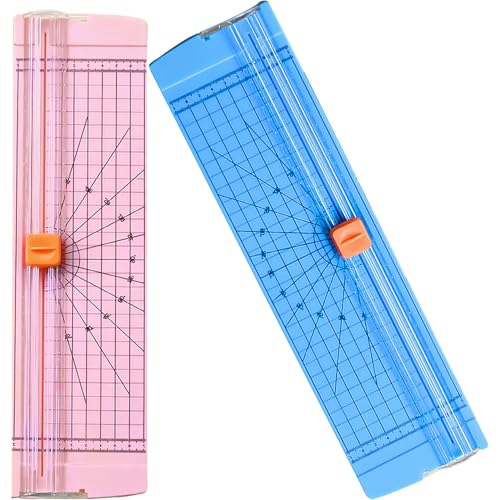 Mini-Papierschneider, tragbarer Schneideschneider, A4, kleine Schneidemaschine für Scrapbooking, Etiketten, Karten, Bastelpapier und Fotos, A5-Standard-Schneiden, 2 Stück von Gonggi