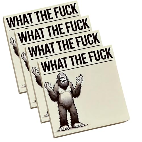 Bigfoot's Brutale Haftnotizen – für "When Words Fail But Rage Prevails", lustige sarkastische Notizblöcke mit Schimwörtern, lustige Bigfoot-Geschenke für Kollegen, Büro-Schreibtisch-Zubehör, 4 Stück von Goniome