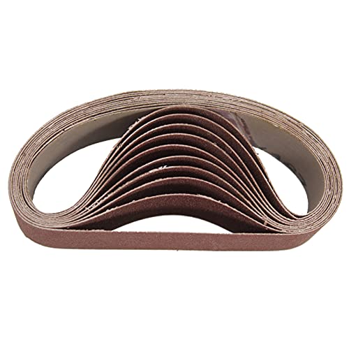 Gonnely 30x330mm Aluminiumoxid-Schleifbänder, 80/240/800 Körnung Schleifbänder Schleifpolierwerkzeuge für Schleifer 10 Stück(800 Grit) von ZOUXO