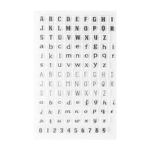 Gonyscag Transparente Buchstabenstempel, A-Z, Alphabet-Stempel, Zahlen, Silikonstempel, Siegel, für Tagebuch, Kartenherstellung, Scrapbooking Gonyscag Transparente Buchstabenstempel, A-Z, Alphabet-Stempel, Zahlen, Silikonstempel, Siegel, für Tagebuch, Kartenherstellung, Scrapbooking von Gonyscag